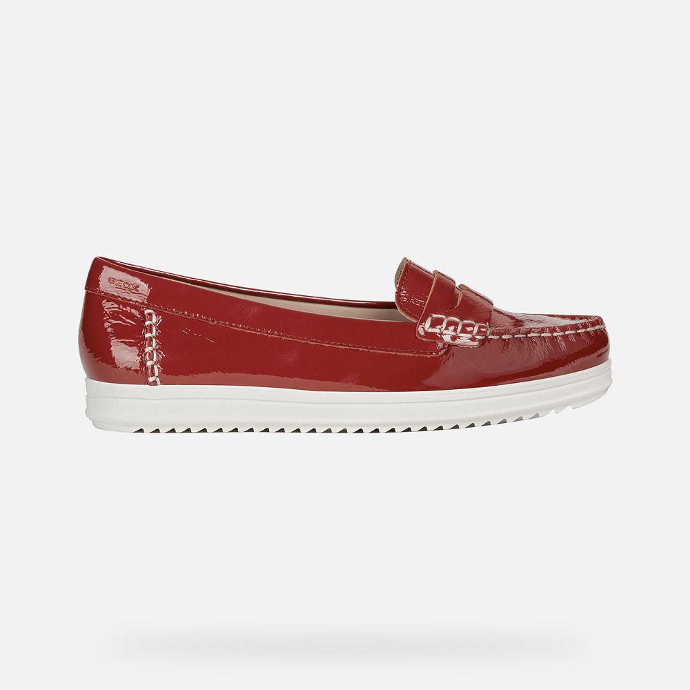 Geox Loafers Red Genova - Geox Womens Shoes - ONADJL962